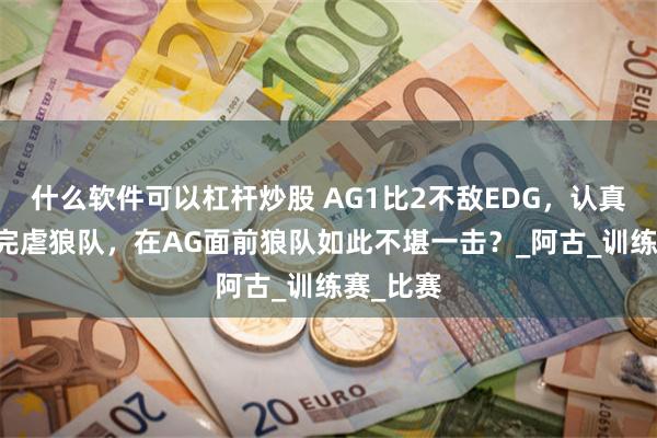什么软件可以杠杆炒股 AG1比2不敌EDG，认真后5比1完虐狼队，在AG面前狼队如此不堪一击？_阿古_训练赛_比赛