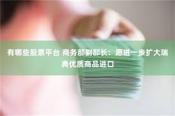 有哪些股票平台 商务部副部长：愿进一步扩大瑞典优质商品进口